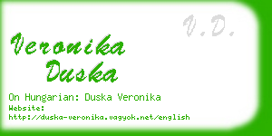 veronika duska business card